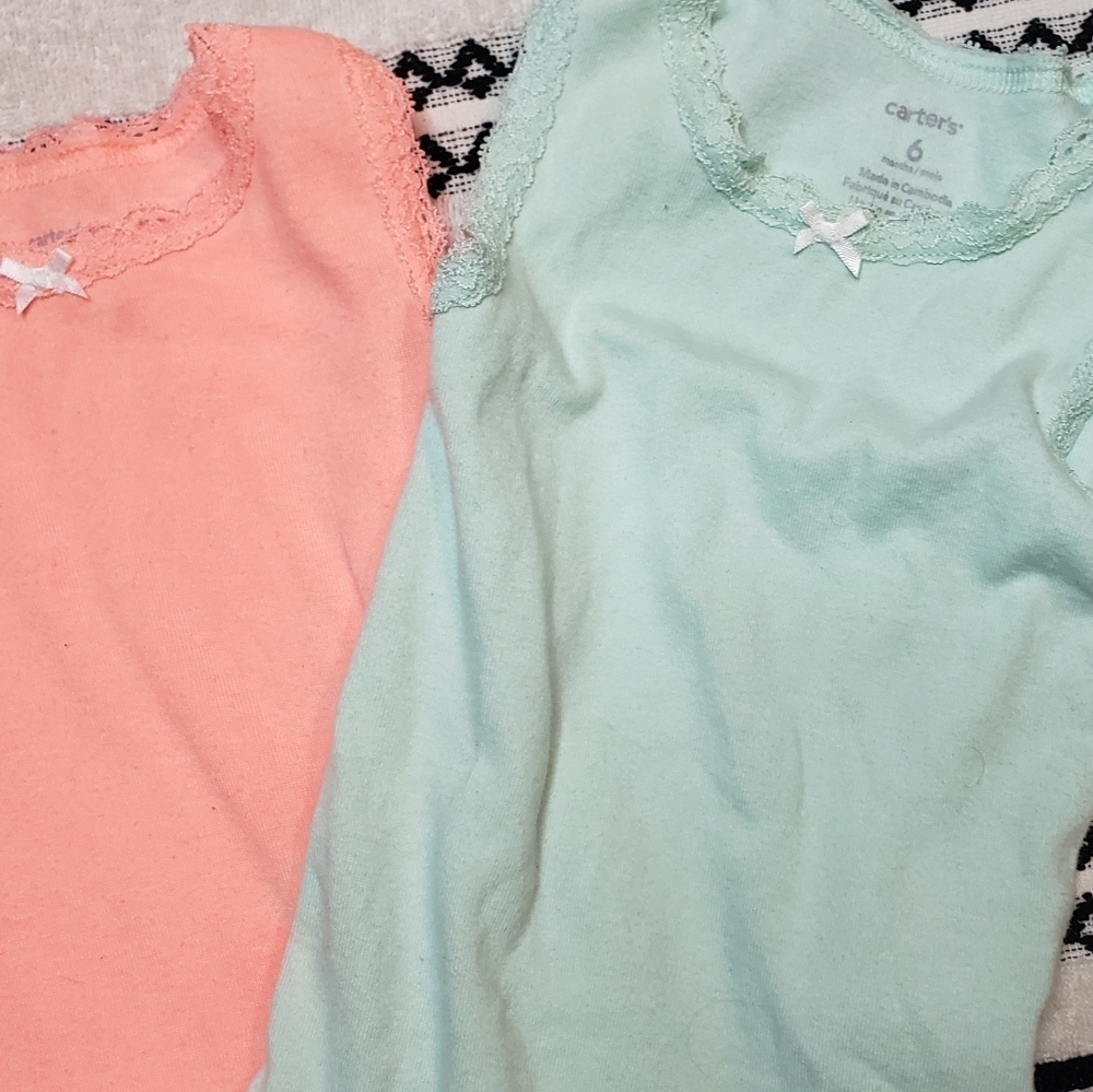 Carter's Tank Lace Onesie Bundle Size 6 Months - Picture 2 of 2